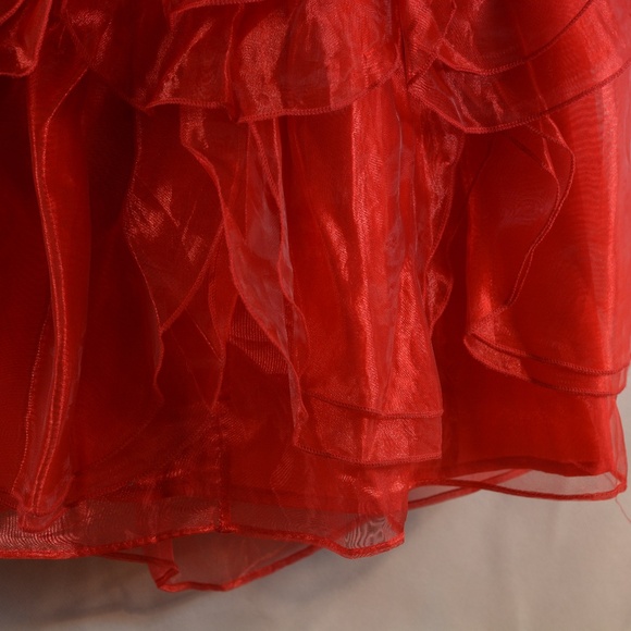Bon Cheri SZ 6 Red Organza Girls Christmas/Part Dress - Picture 11 of 11